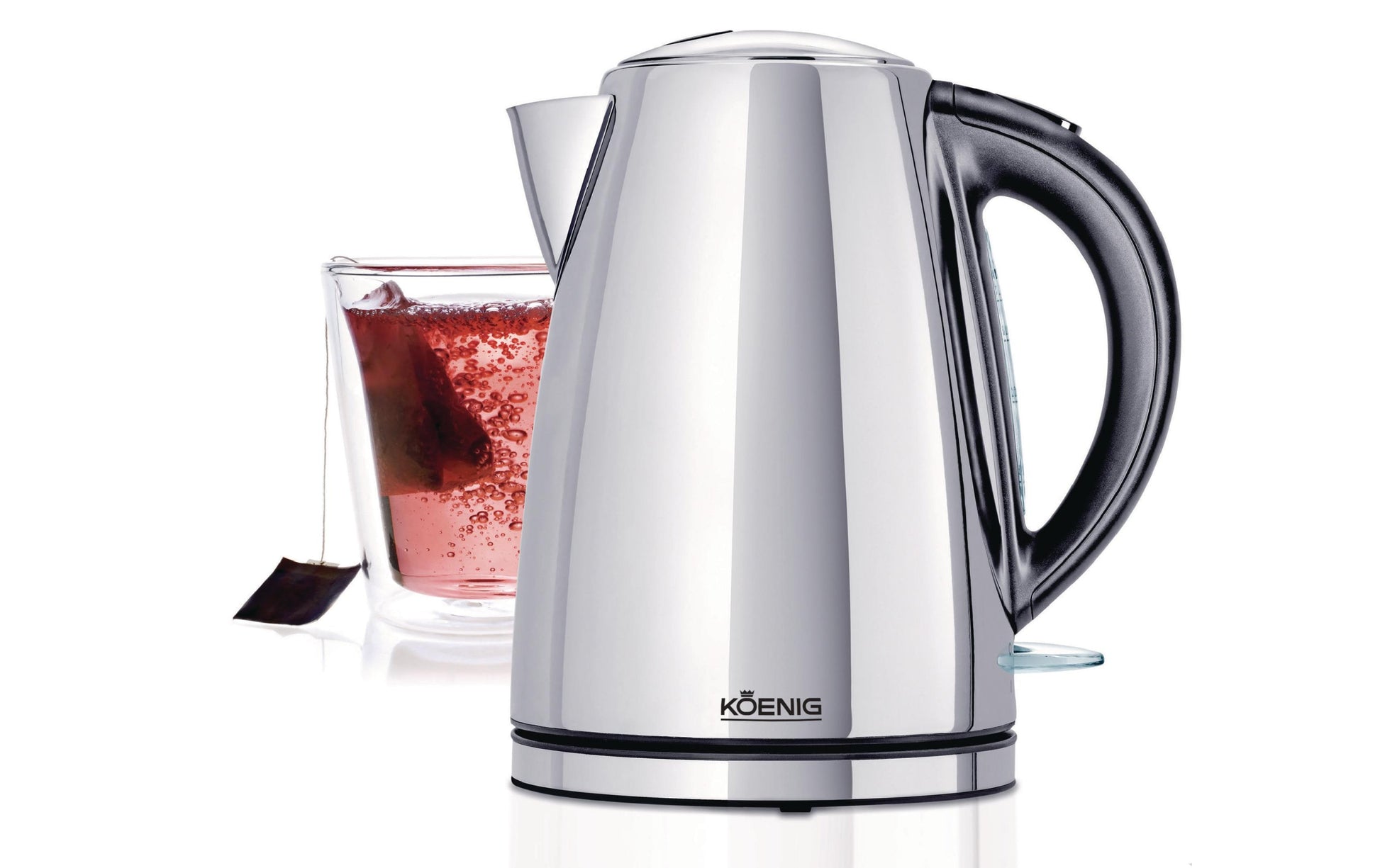 KOENIG B02146 – Wasserkocher 1,7 l, 2200 W, Edelstahl, Chrom