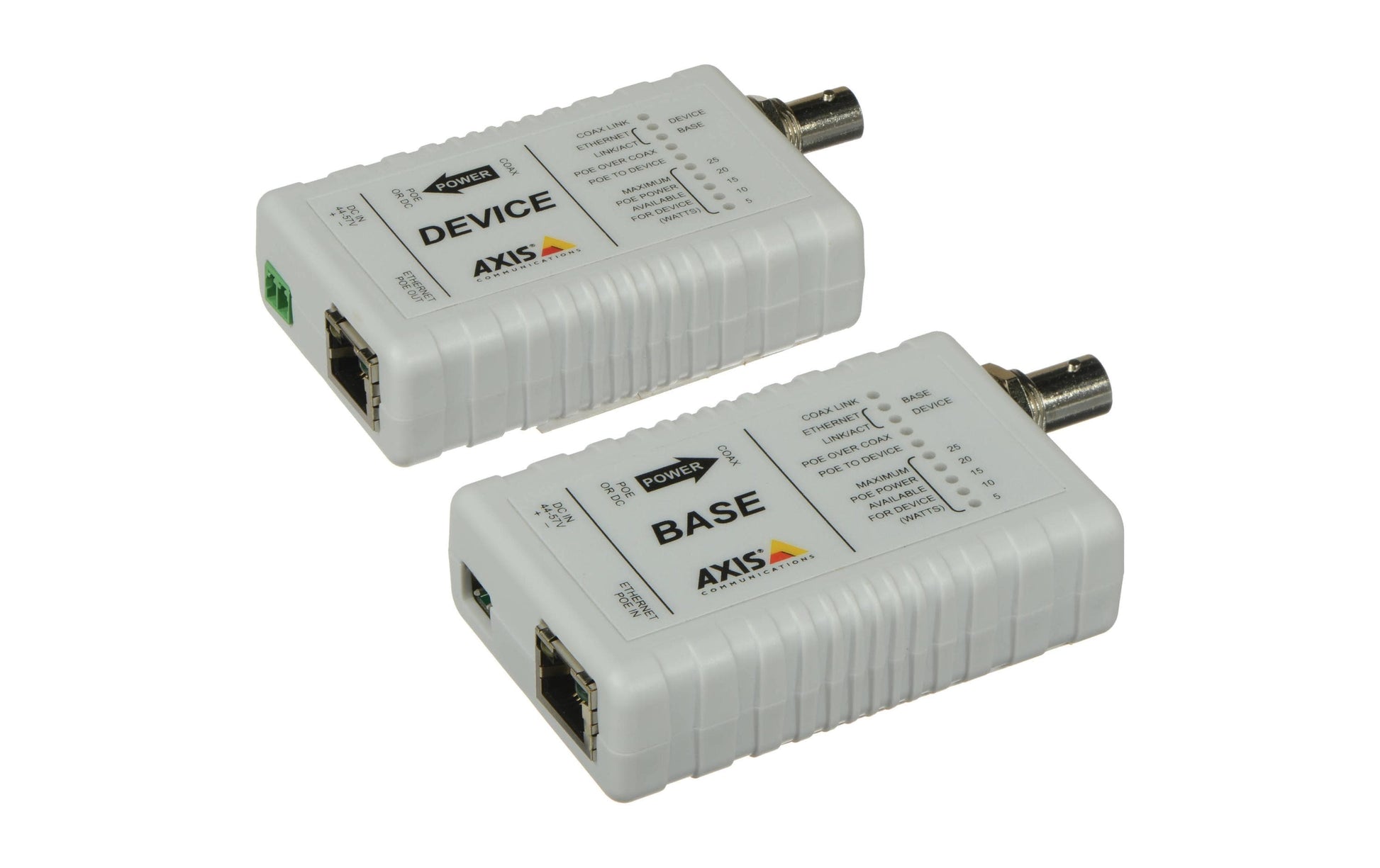 Axis T8640 Medienkonverter Koax zu RJ-45 – PoE, 1× RJ-45, LED-Anzeigen