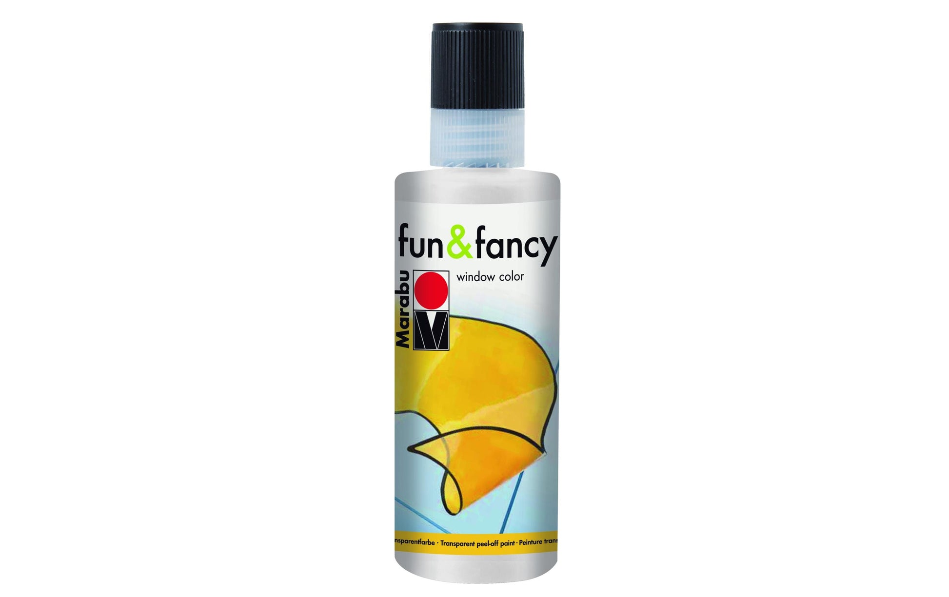 Marabu Fun & Fancy – Fenstermalfarbe – Weiss, 80 ml, für Glas & Porzellan