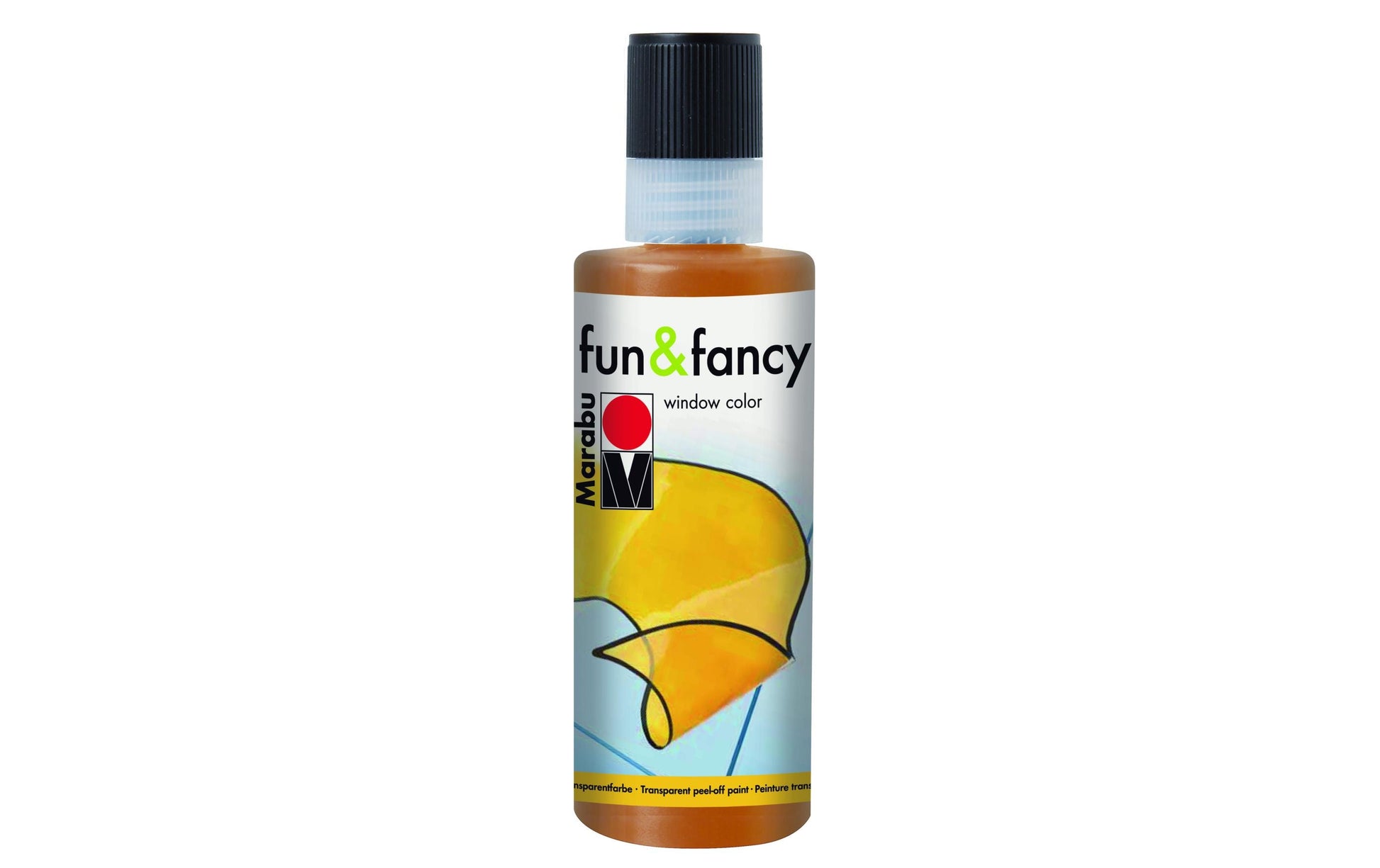 Marabu Fun & Fancy – Fenstermalfarbe – Hellbraun, 80 ml, für Glas & Porzellan