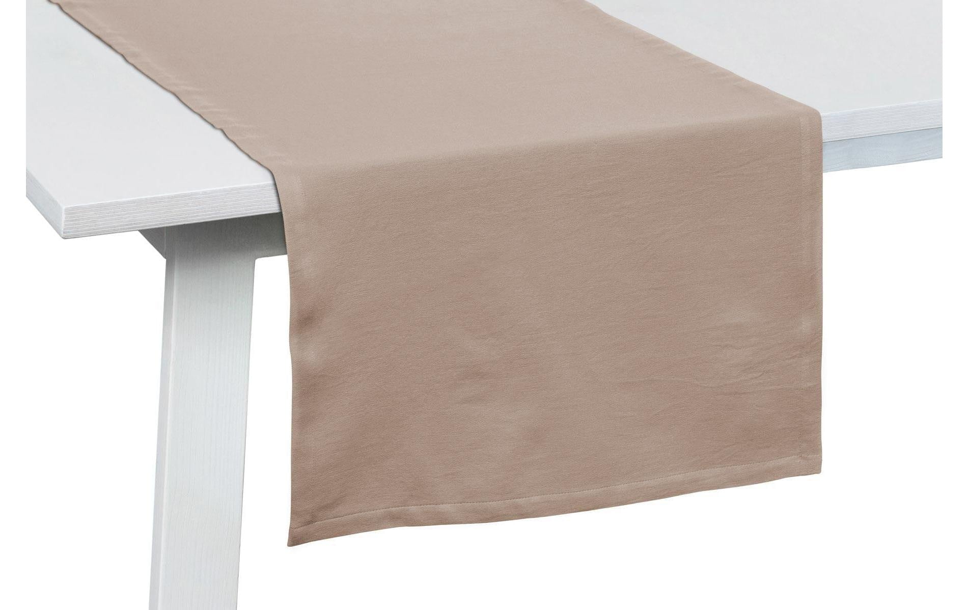 Pichler Textil Pichler Tischläufer One – Baumwolle, beige, 50 × 1,5 m