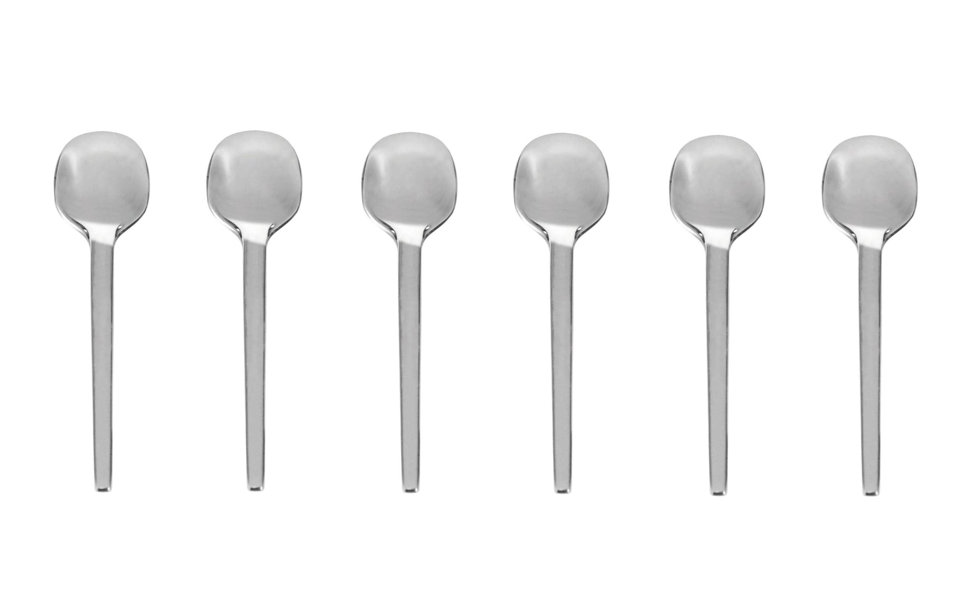 LEONARDO Loop Espressolöffel – 6er-Set, 10,7 cm, Edelstahl, spülmaschinenfest