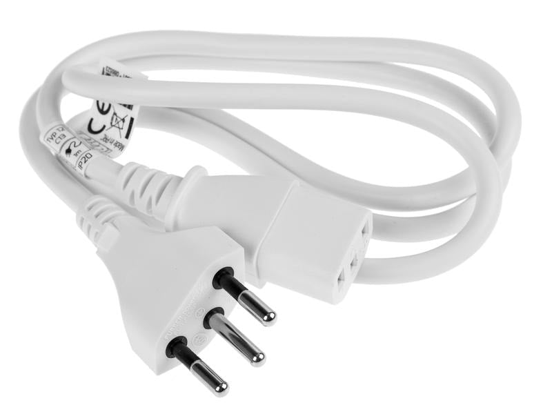 Furber. Furber F.power Netzkabel – T12–IEC C13, 10 m, 10 A, weiss