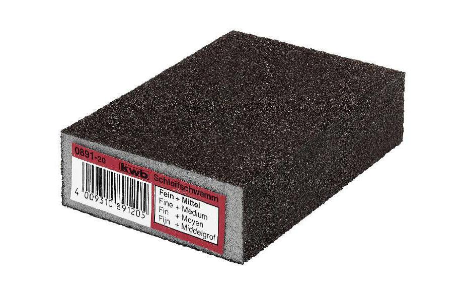 kwb Schleifschwamm 100 × 70 × 26 mm Aluminiumoxid – für Holz, Metall