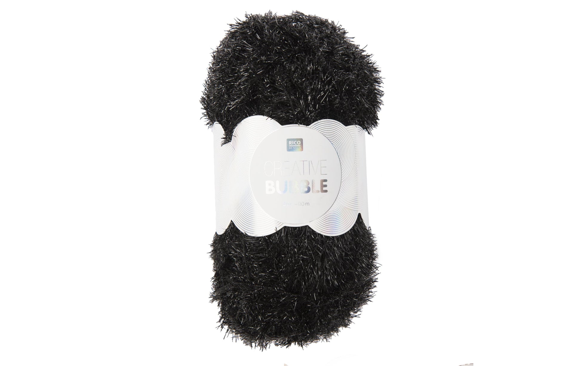 Rico Design Creative Bubble Garn Schwarz – 50 g, 90 m, Nadel 4 mm, 100% Polyester, 1 Stk.