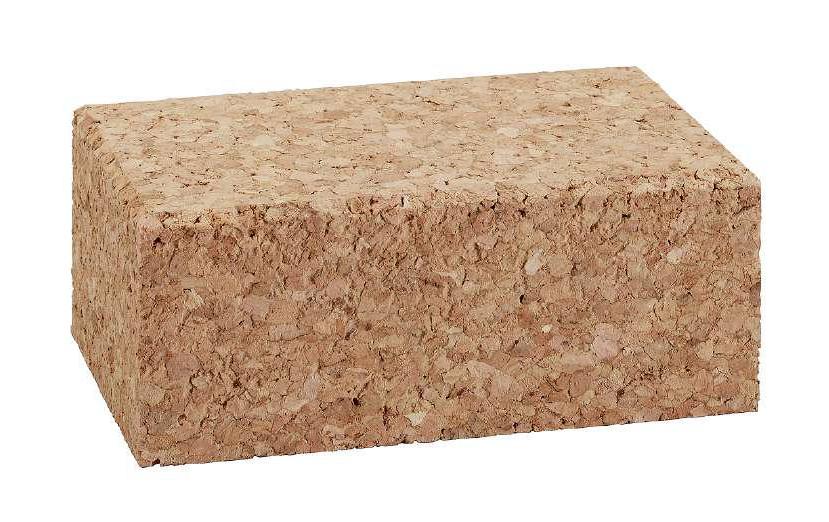 kwb Handschleifklotz – 120 × 80 × 40 mm – für Schleifpapier, Kork