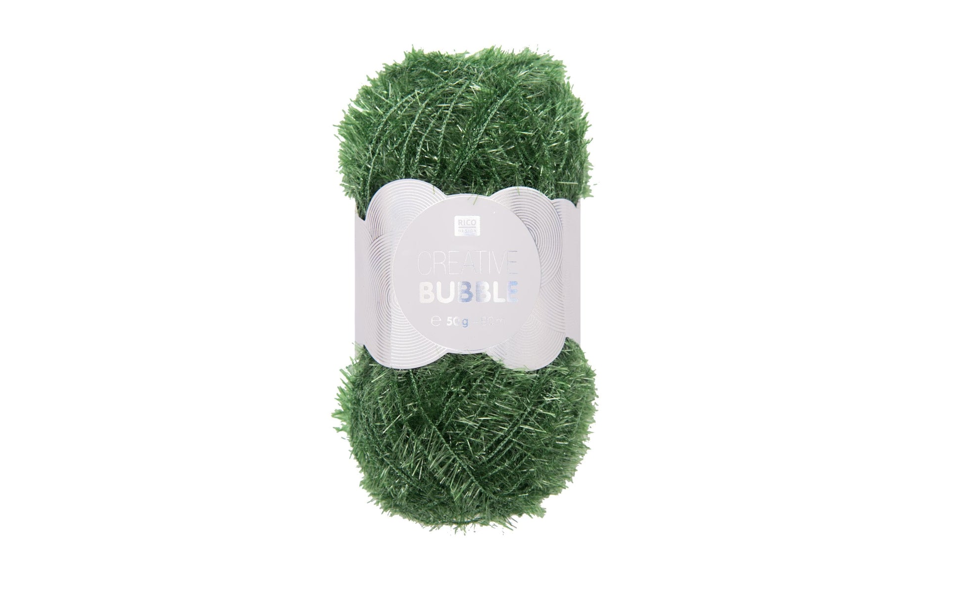 Rico Design Creative Bubble Garn Dunkelgrün – Polyester, 50 g, 90 m, Nadel 4 mm, 1 Stk.