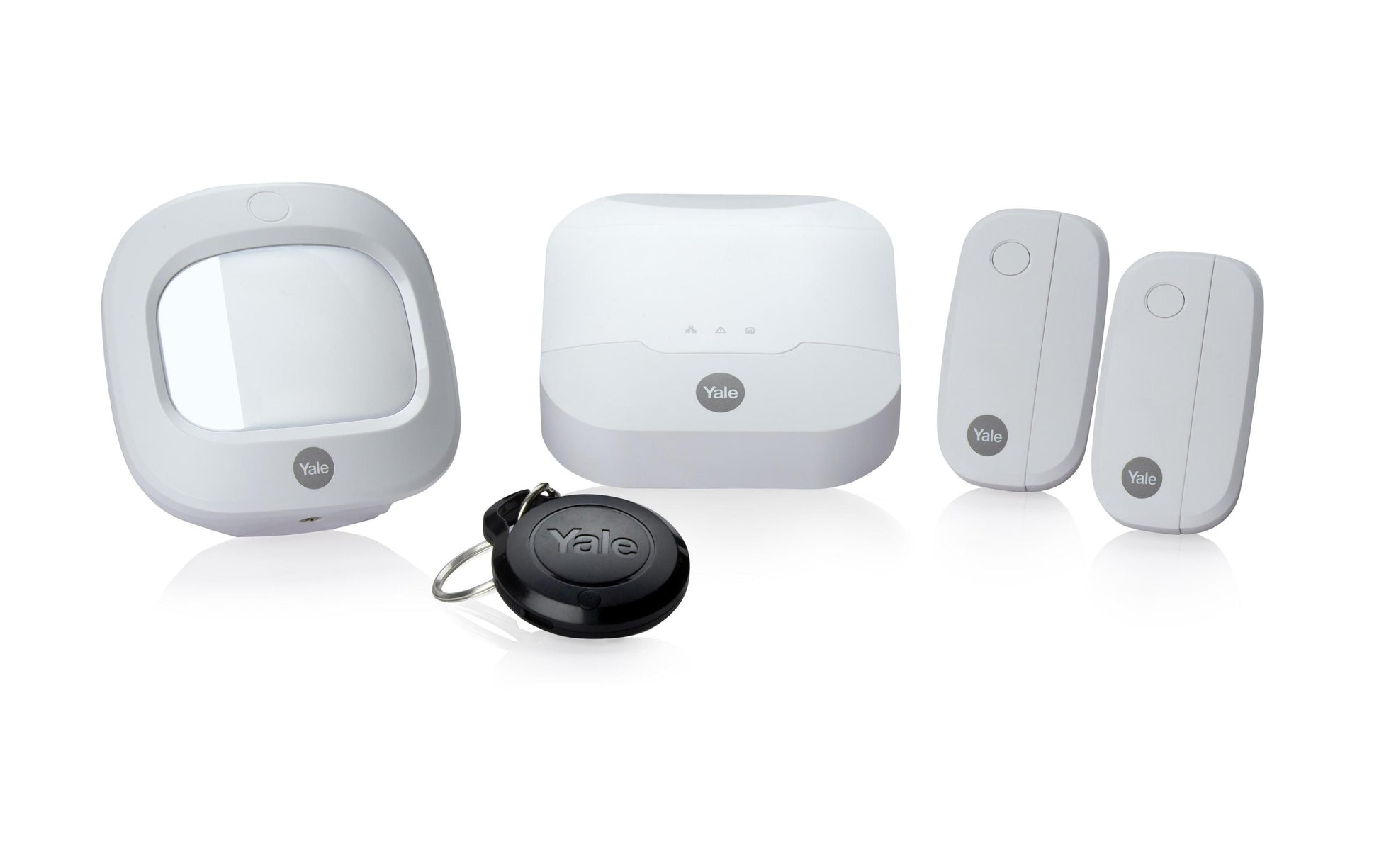Yale Sync Home Alarm Kit IA-311 – Sensor-Hub/Pod, Funk, LAN, bis 40 Geräte – Weiss, für Yale Smart Home Alarm