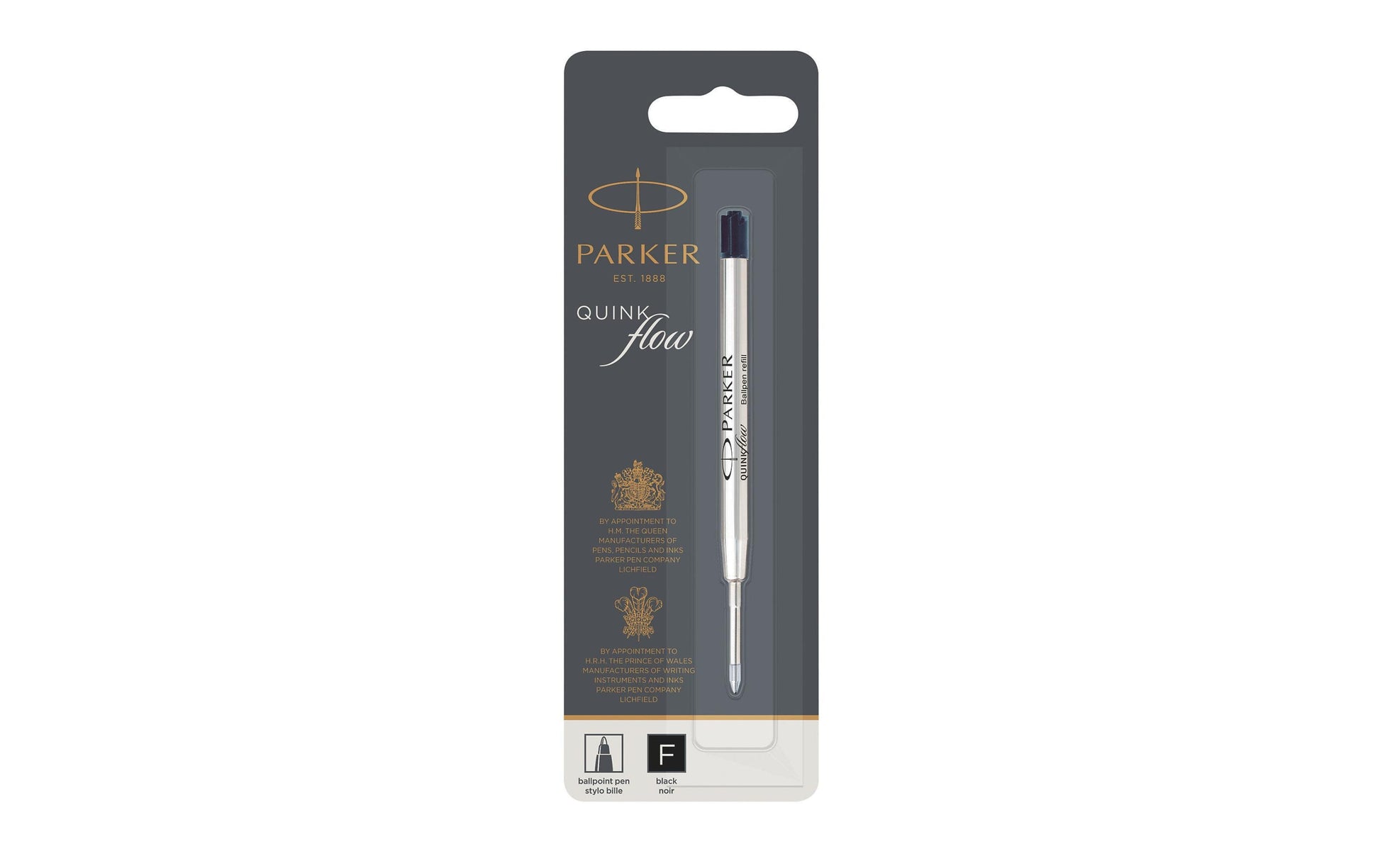 Parker Kugelschreiber-Mine – Schwarz, 0,8 mm, dokumentenecht, geruchsarm, 1 Stück