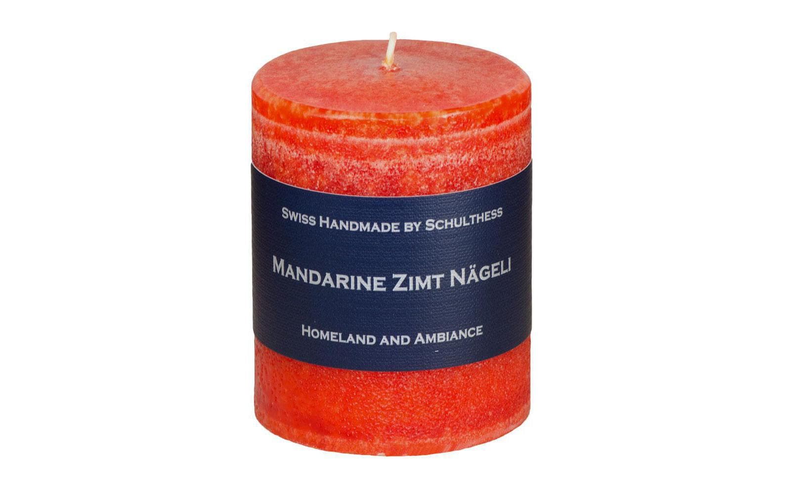 Schulthess Kerzenhandwerk Duftkerze – Mandarine Zimt – Ø 7 × 8 cm