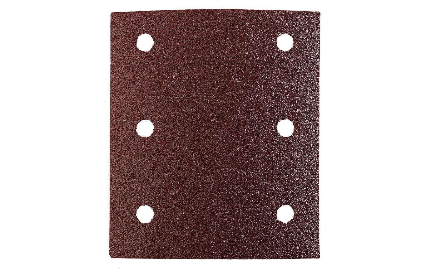 kwb Schleifpapier 115 × 100 mm Korund P240 – für Metall & Holz – 5 Stk – gelocht (6 Löcher)