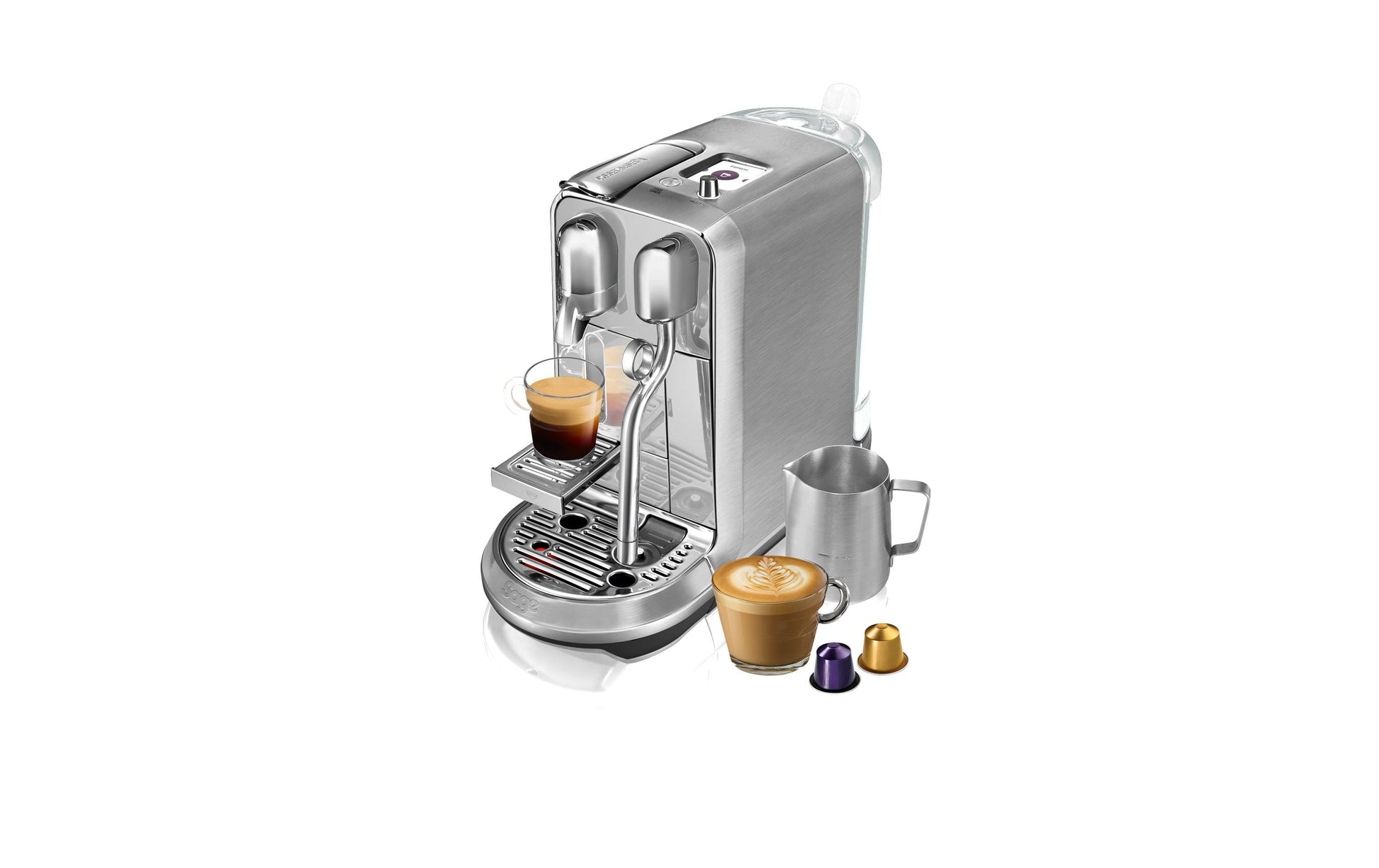Sage Creatista Plus SNE800BSS4QEU1 Kapselmaschine – für Nespresso, 1,5 l, silber