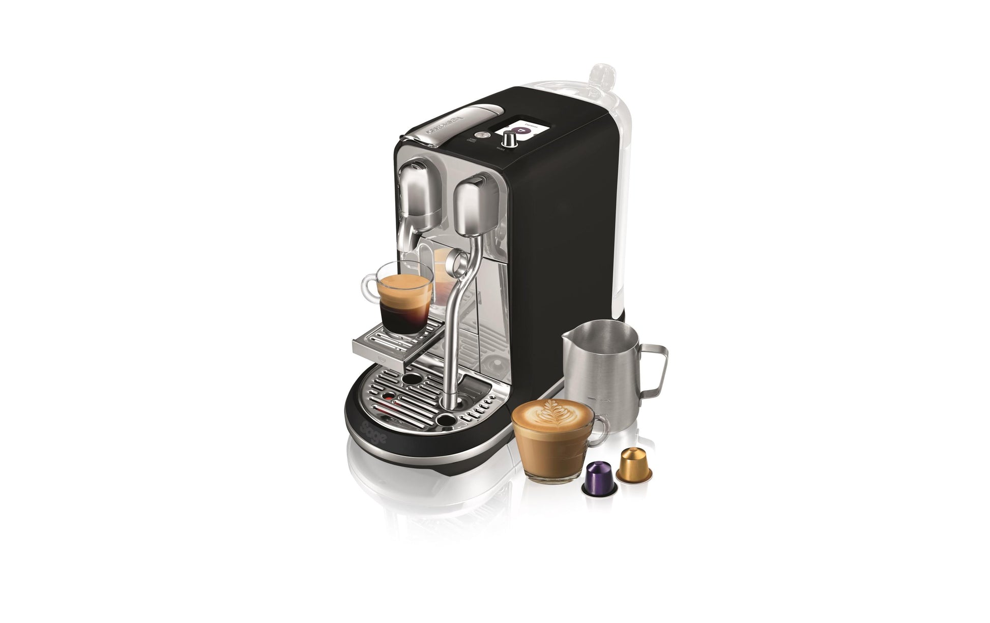 Sage Creatista Plus Kapselmaschine – für Nespresso, 1,5 l, schwarz/edelstahl