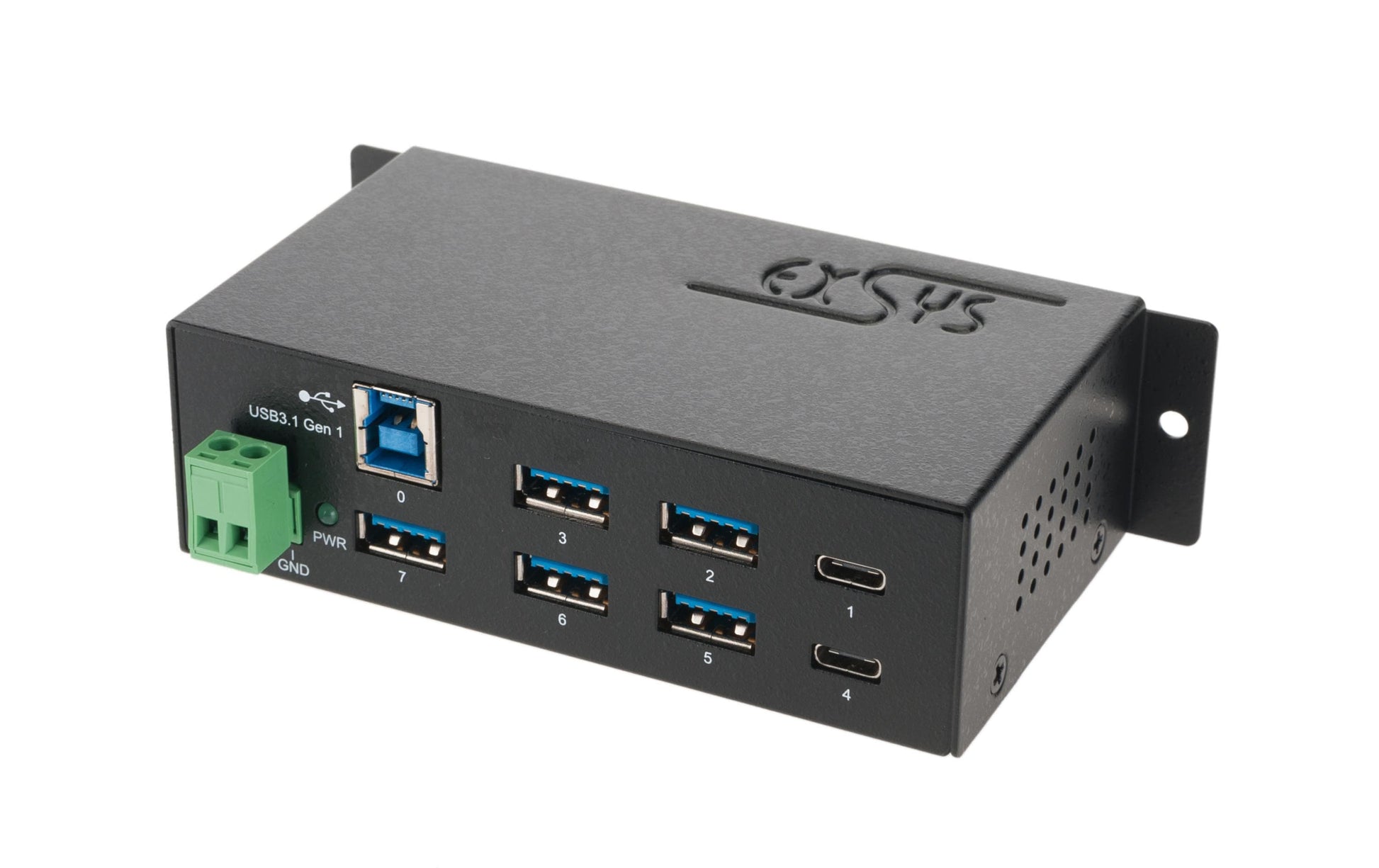 EXSYS EX-1197HMS USB-Hub – USB-A, 5× USB-A, 2× USB-C, für Windows/Mac/Linux