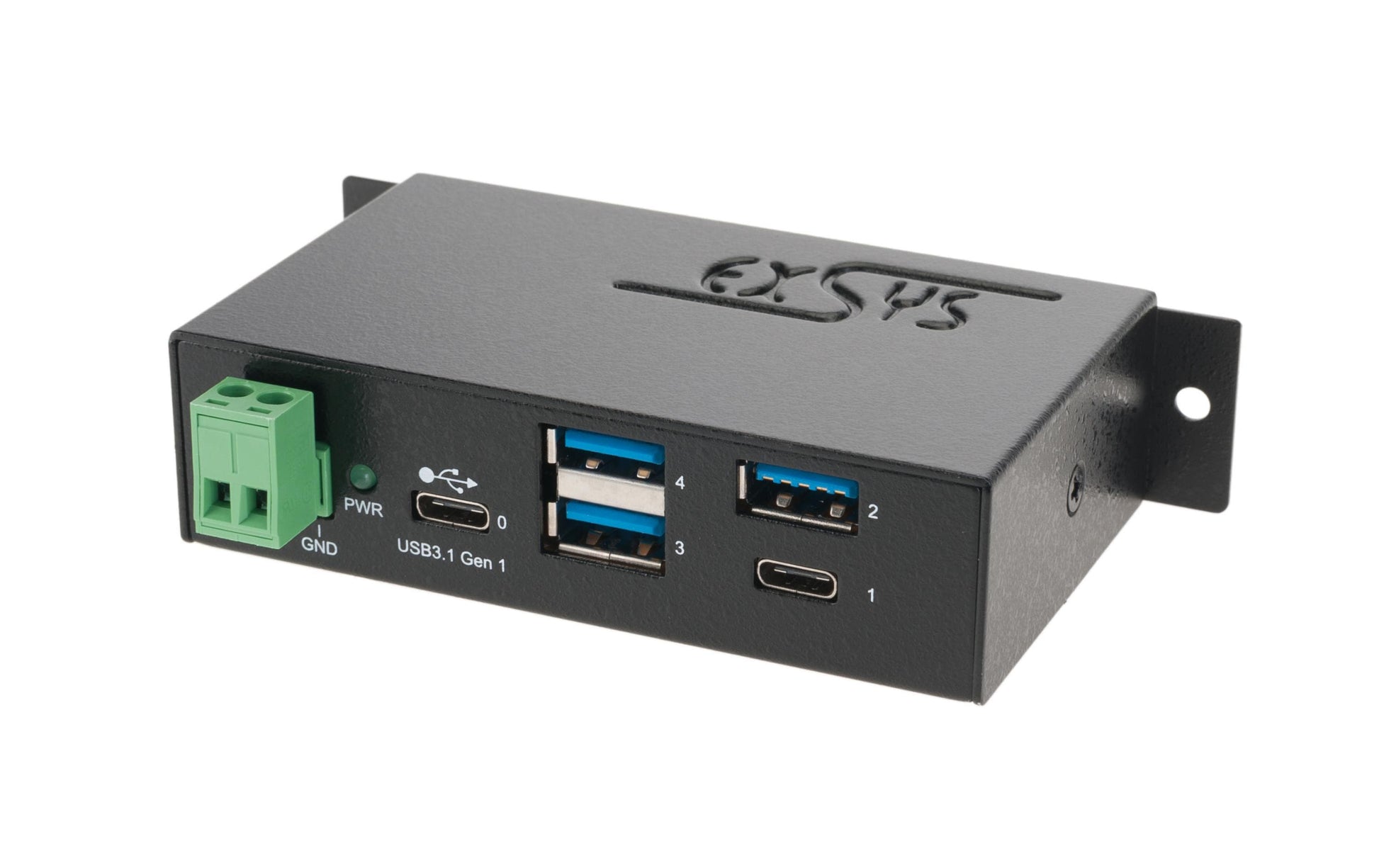 EXSYS EX-1195HMS USB-Hub – USB-C, 3× USB-A, 2× USB-C, für Windows/Mac/Linux