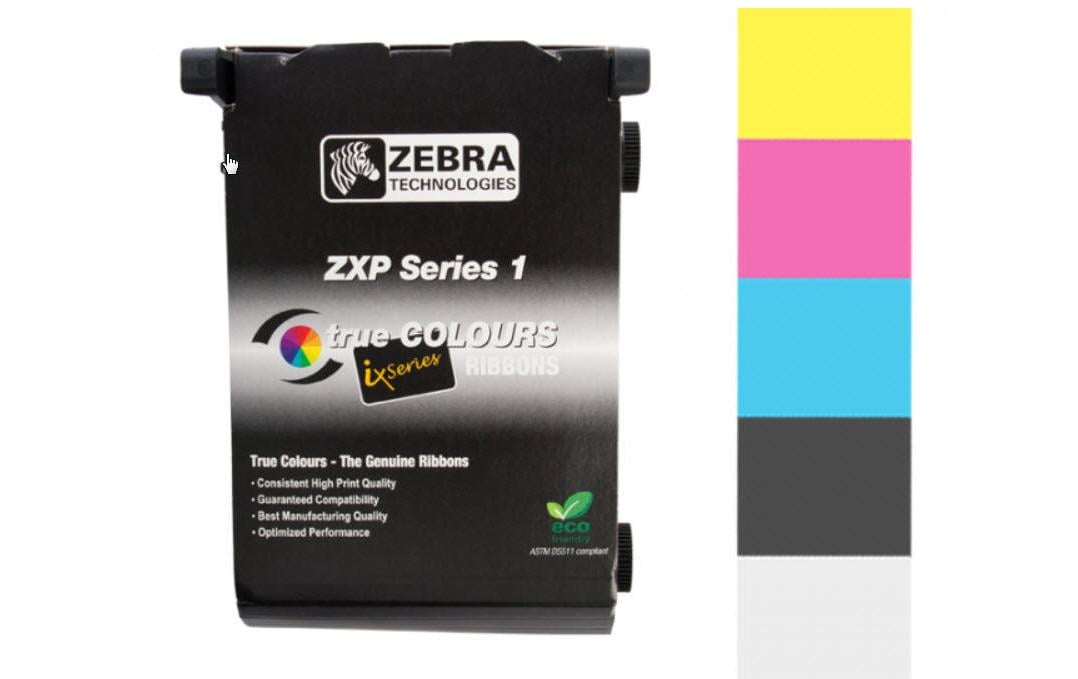 Zebra 800011-140 Kartendrucker-Farbband – YMCKO, 100 Karten – für ZXP Series 1