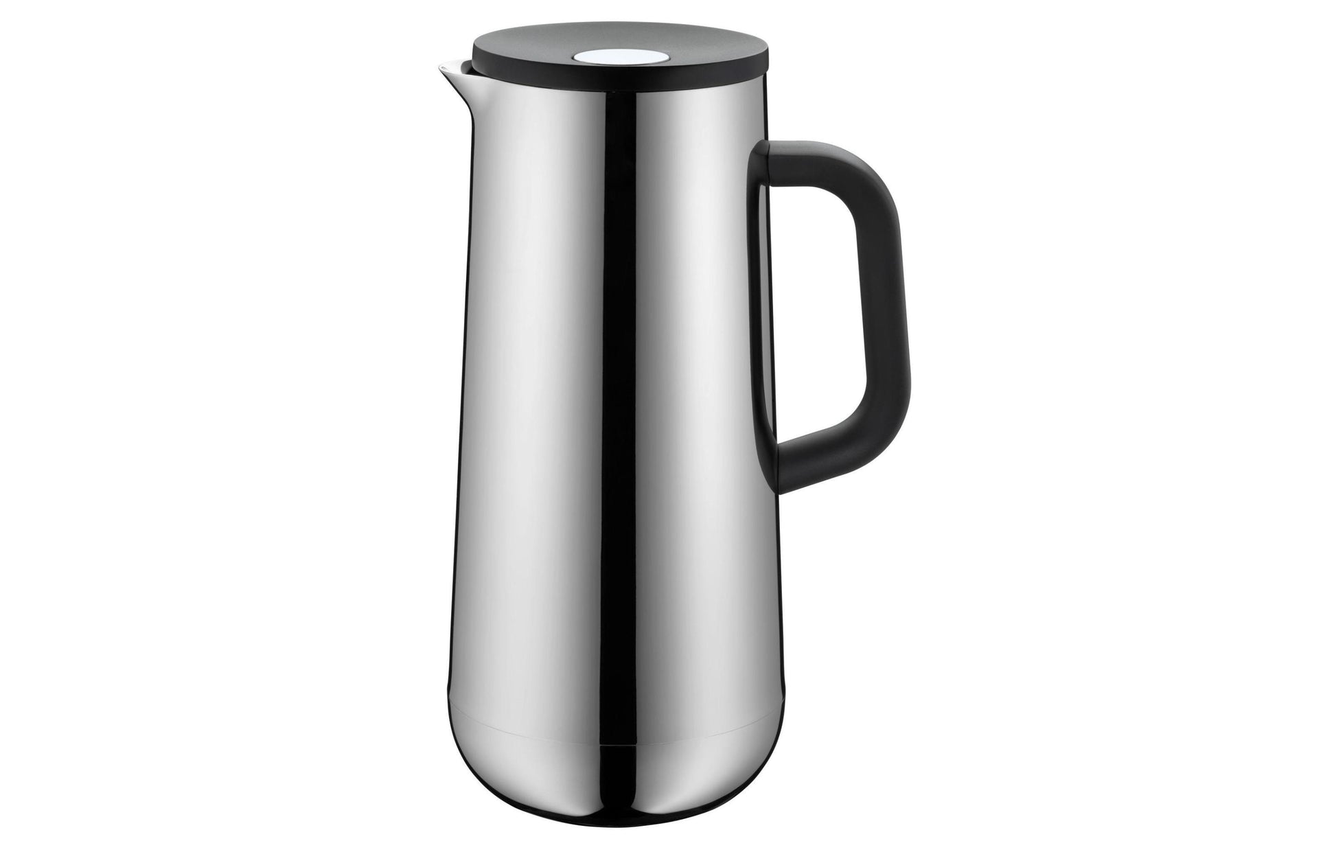 WMF Thermoskanne Impulse – 1 l, 17,9 × 17,9 × 28,5 cm, Edelstahl, Silber, vakuumisoliert, auslaufsicher