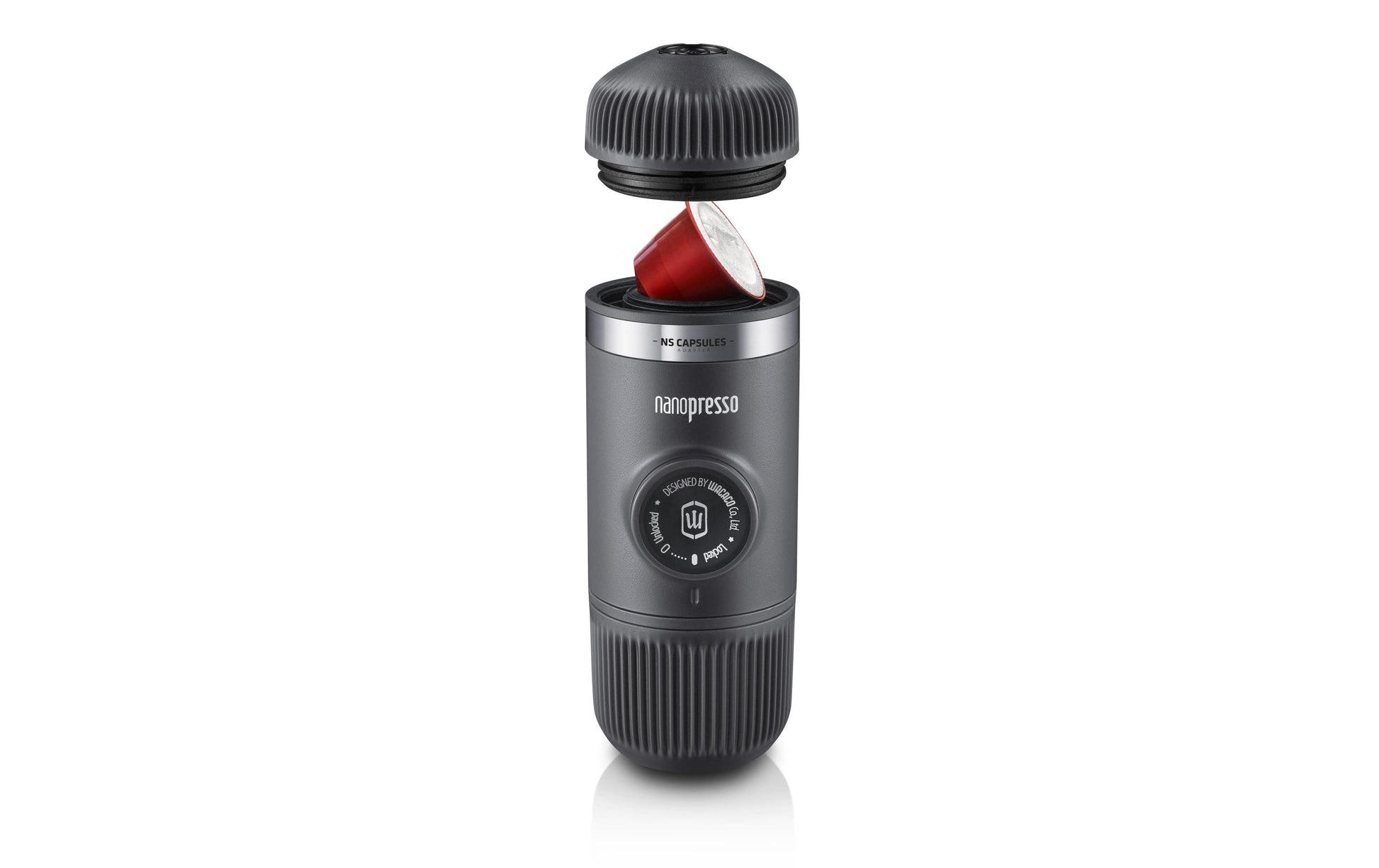 Wacaco Nanopresso Kapselmaschine – für Nespresso, 0,1 l, anthrazit, 6,2 × 15,6 × 7,1 cm