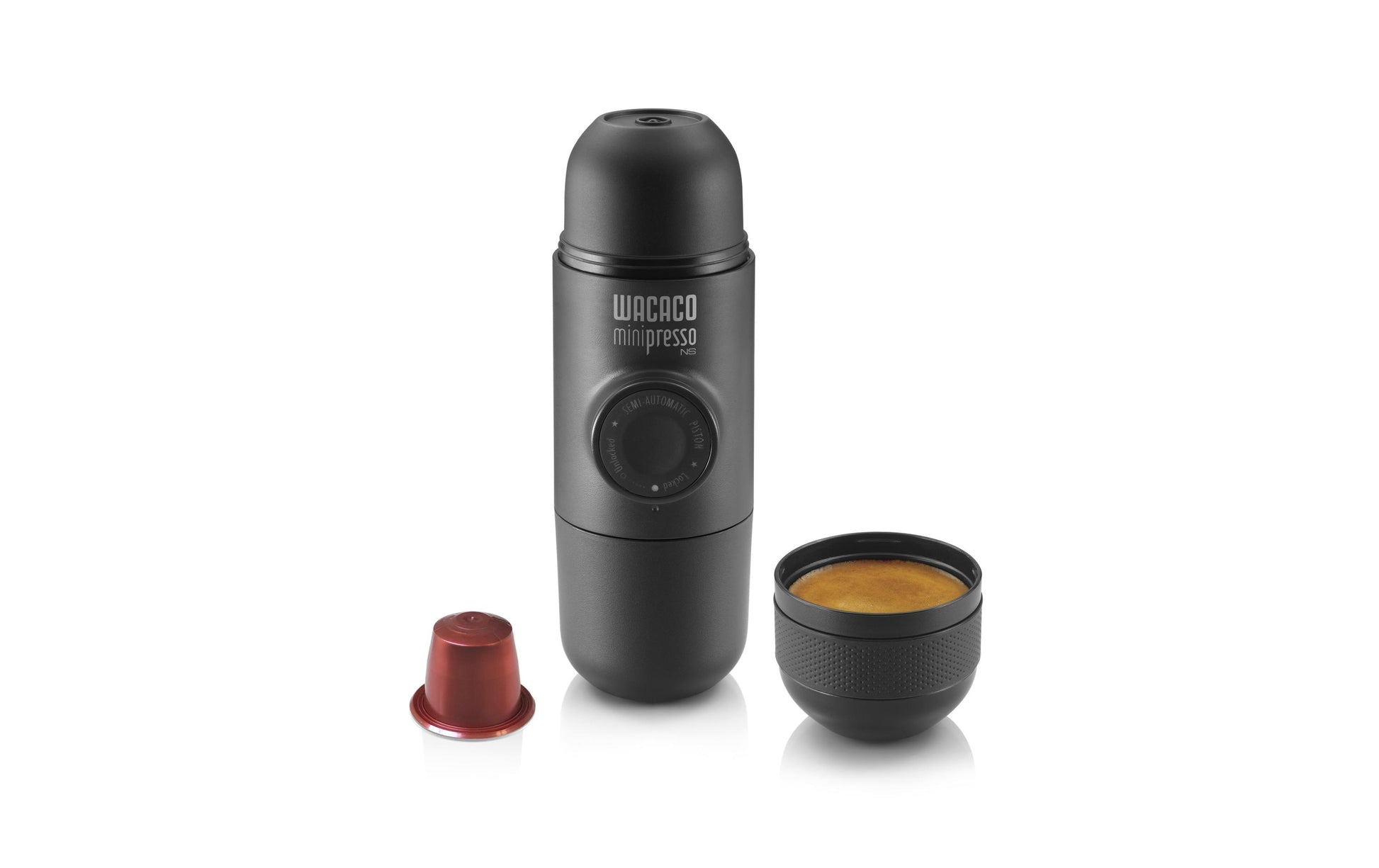 Wacaco Minipresso Kapselmaschine – für Nespresso, 0,1 l, anthrazit