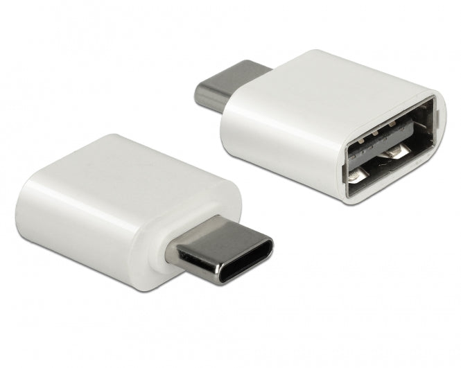 DeLOCK 12532 Maus – kabelgebunden, USB-C, 4 Tasten, beidhändig, umschaltbare DPI, Weiss/Anthrazit