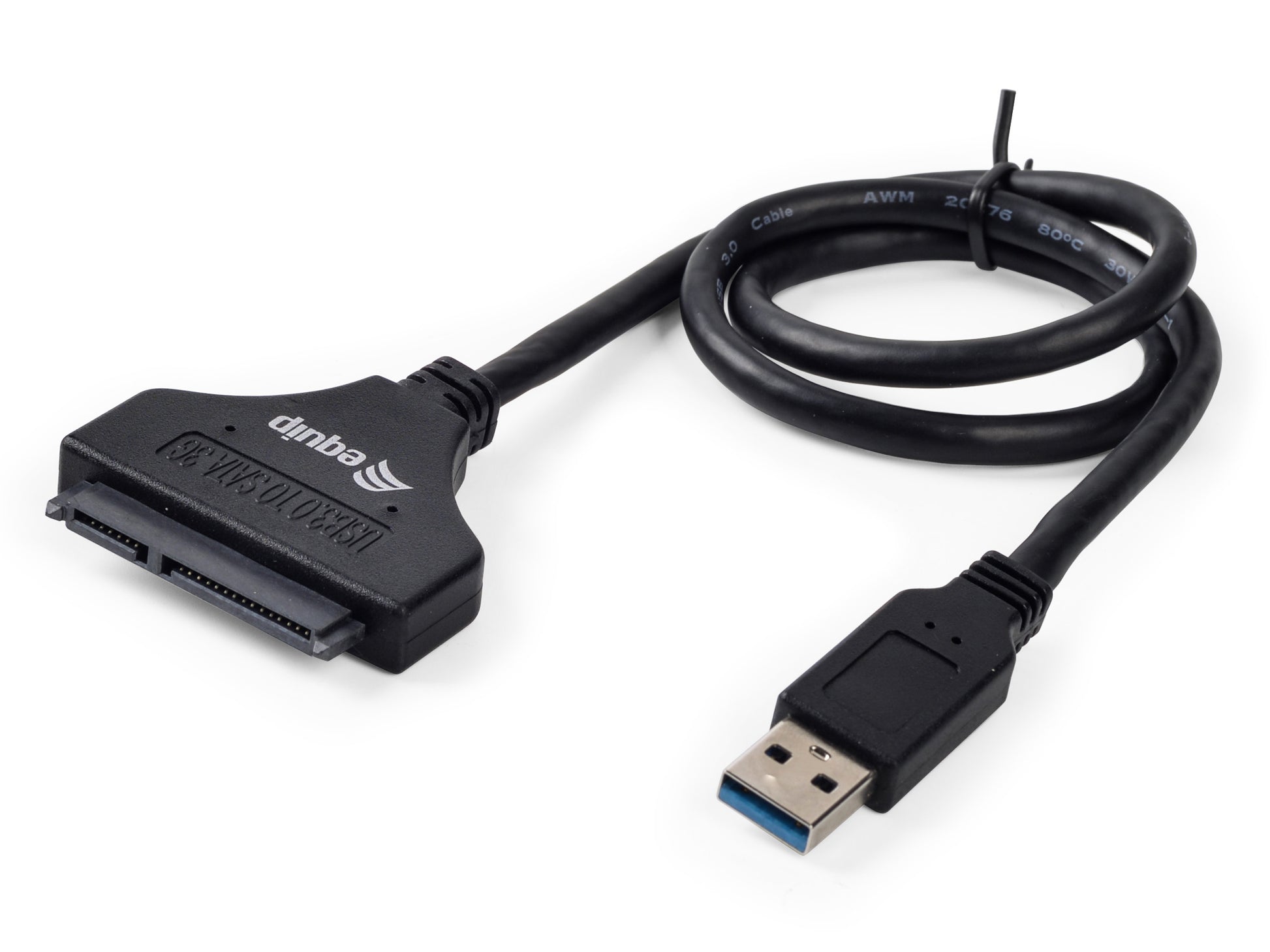Equip Adapter USB-A zu SATA – USB 3.2 Gen 1 (5 Gbit/s), UASP, 0,5 m, Schwarz