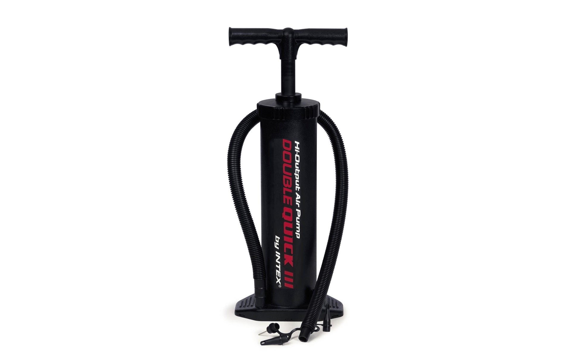 Intex Double Quick III Boden-Luftpumpe – 480 mm, 4 Ventiladapter, mit Schlauch – für Schlauchboote