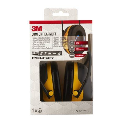 3M Peltor Kapselgehörschutz Komfort X2A – SNR 31 dB, Kopfbügel, Schwarz