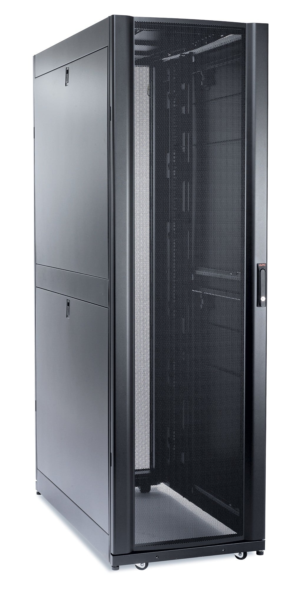 APC 19" Netzwerkschrank 42U, 600 × 1'200 × 2'436 mm, schwarz, Stahl