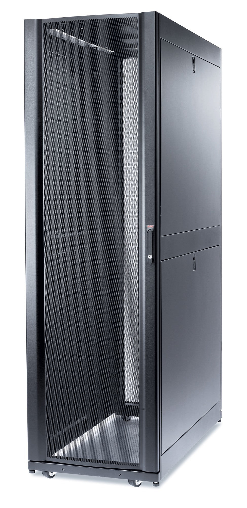 APC 19" Netzwerkschrank 42U, 600 × 1'200 × 2'436 mm, schwarz, Stahl
