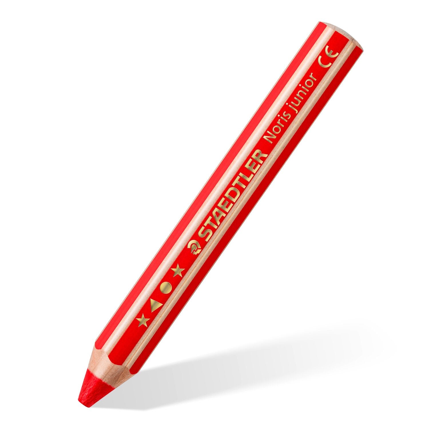 STAEDTLER Noris junior Aquarellfarbstifte – 18 Stk., 3 in 1, Ø 9,5 mm, Karton, mit Spitzer & Pinsel