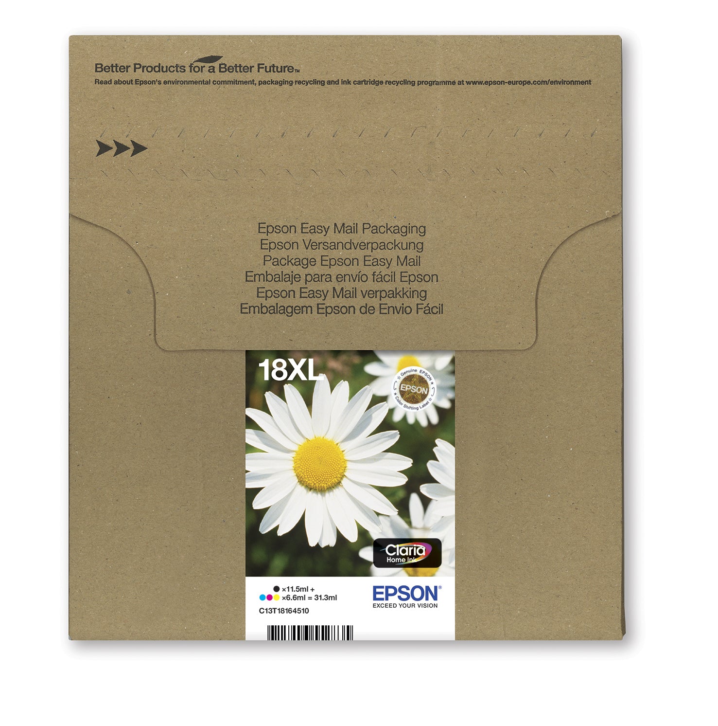 Epson Tintenpatronen-Multipack 18XL, CMYK, 4er-Pack – für Epson-Drucker
