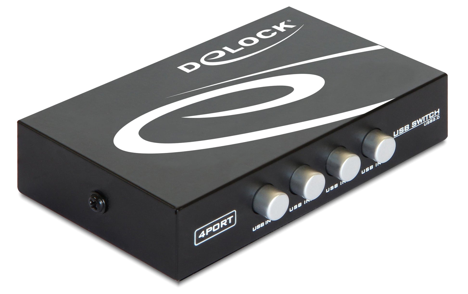 DeLOCK 87634 – 4-Port USB 2.0 Switchbox – manuell, 4× USB-B → 1× USB-A