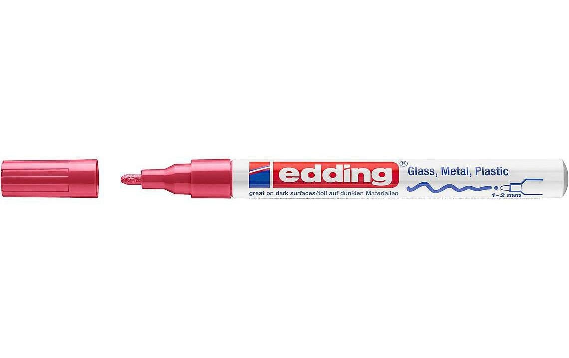 Edding 751 Lackmarker – 1–2 mm – rot – für Glas, Metall und Kunststoff