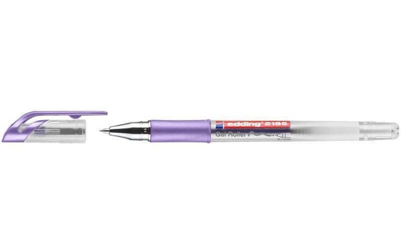 Edding Cristall Jelly 2185 Gelschreiber, Kappe – Violett, Spitze 0,7 mm, schnelltrocknend, metallic, 1 Stk.