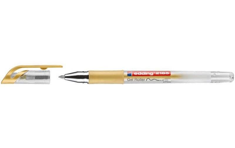 Edding Cristal Jelly 2185 Gelschreiber, Kappe – Gold, Spitze 0,7 mm, schnelltrocknend, metallic