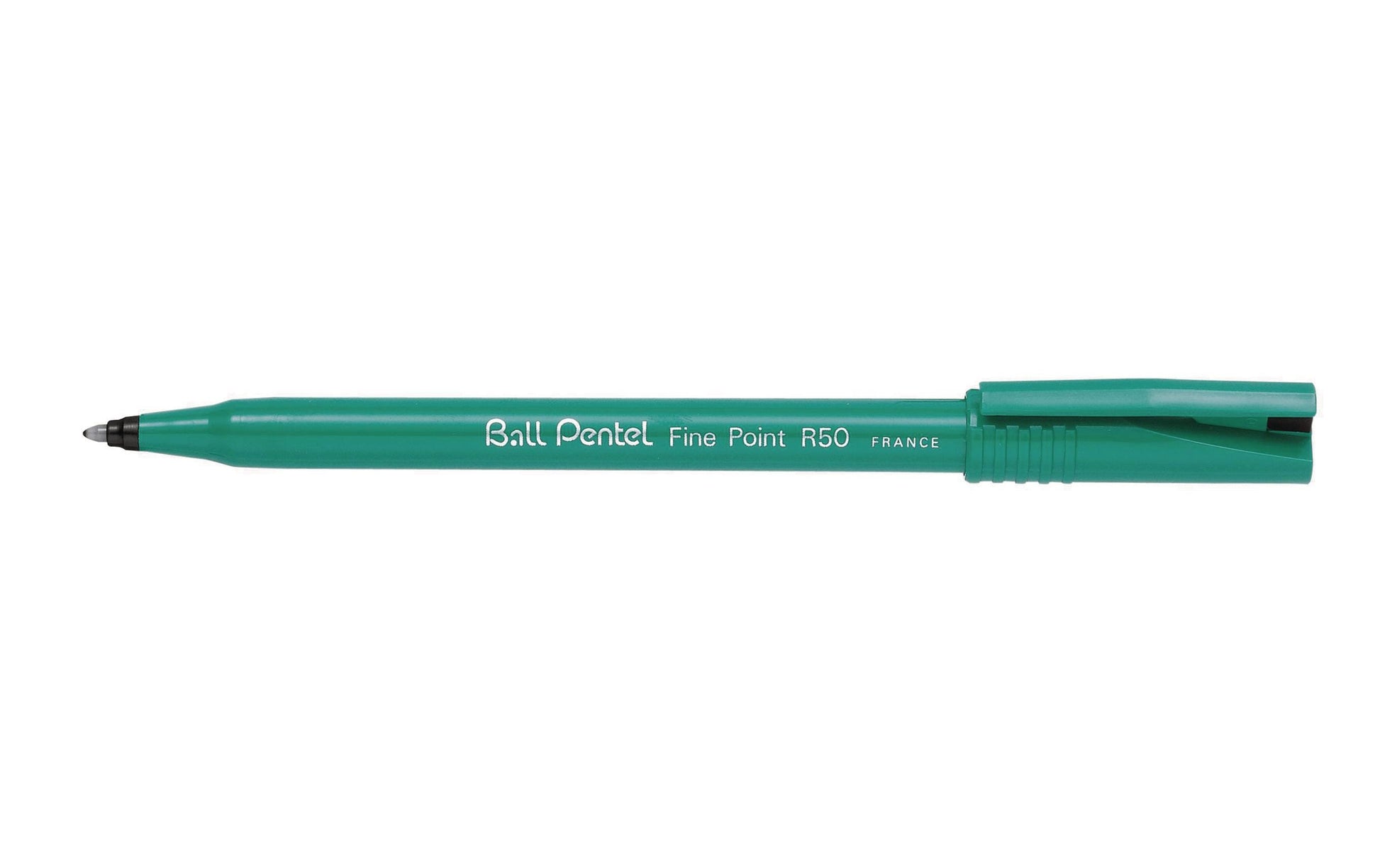 Pentel Ball Fine – Tintenroller, mit Kappe, 0,8 mm, Schwarz