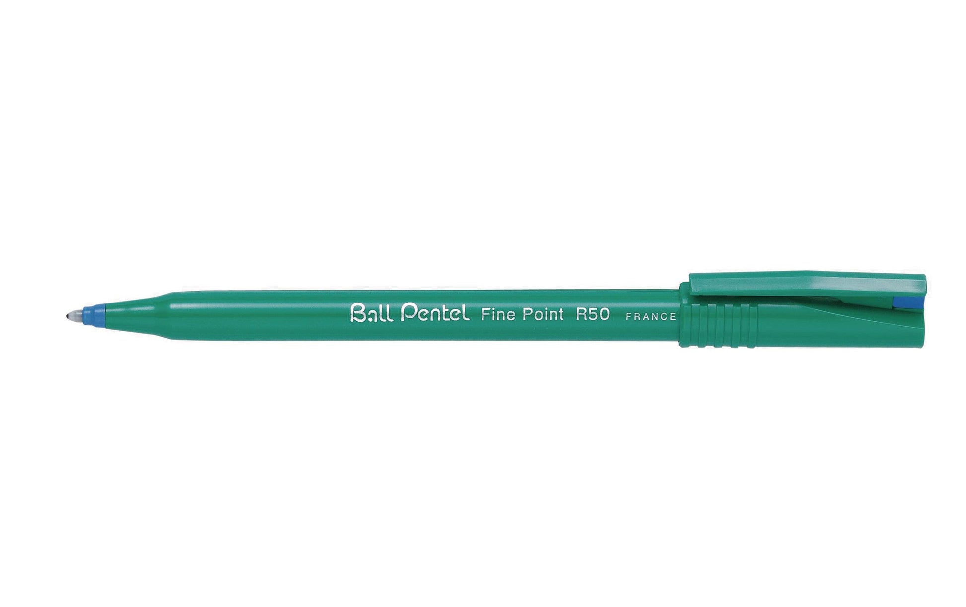 Pentel Ball Fine – Tintenroller, mit Kappe, 0,8 mm, Blau