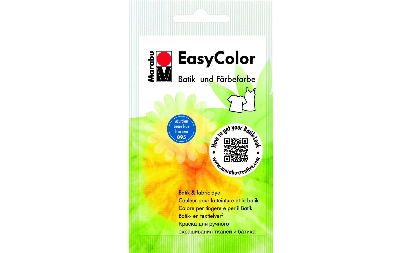 Marabu FashionColor Textilfarbe – Azurblau 095, lichtecht – 25 g – für Textilien