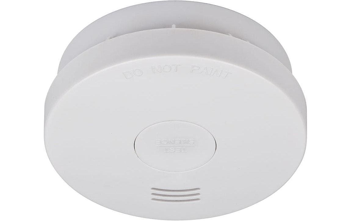 Brennenstuhl RM L 3100 – Rauchmelder, kabelgebunden, 10-Jahres-Batterie, 85 dB, EN 14604 – Weiss