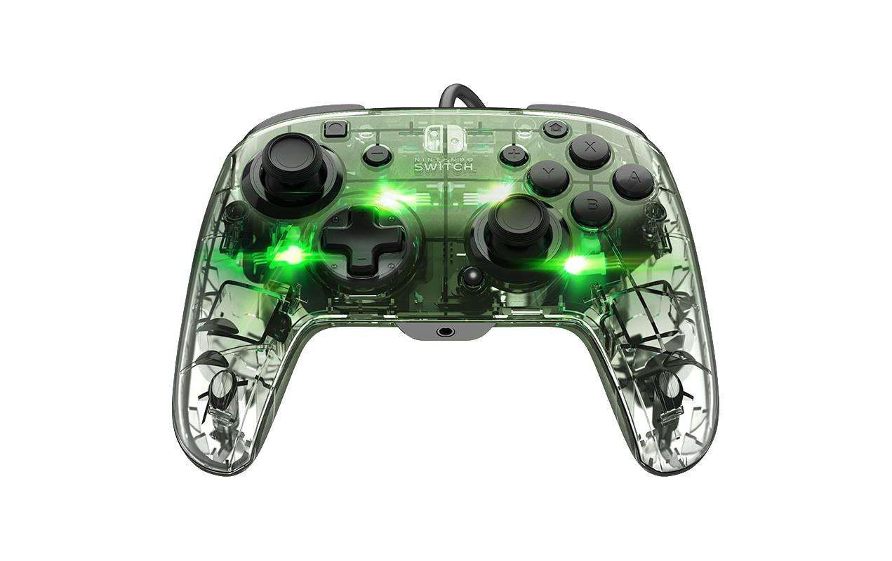 PDP Gamepad Afterglow Deluxe+ – für Nintendo Switch, Nintendo Switch OLED, USB (kabelgebunden), transparent