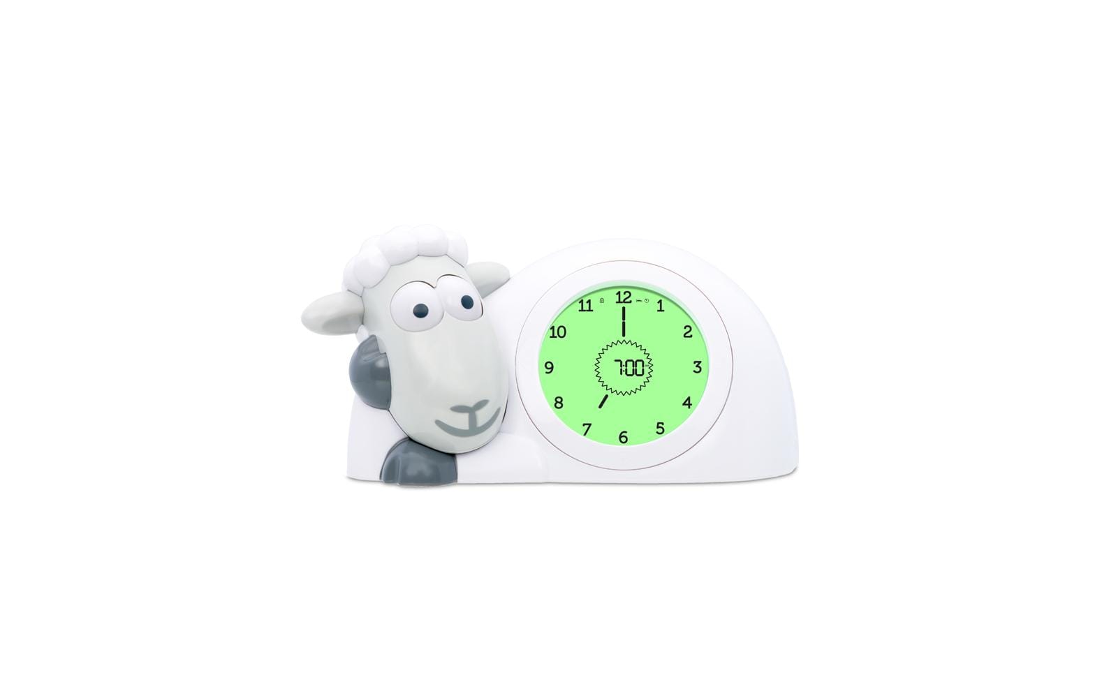 ZAZU Wecker Sleeptrainer Sam – digital – 20 × 12 × 14 cm, weiss, Timer, USB