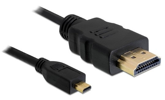 DeLOCK Micro-HDMI auf HDMI Kabel 4K – 1 m – Ethernet