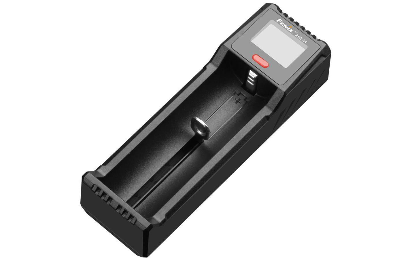 Fenix ARE-D1 Batterieladegerät 1× – für AA, AAA, C, Li-Ion/NiMH/NiCd – Micro-USB, LCD – schwarz