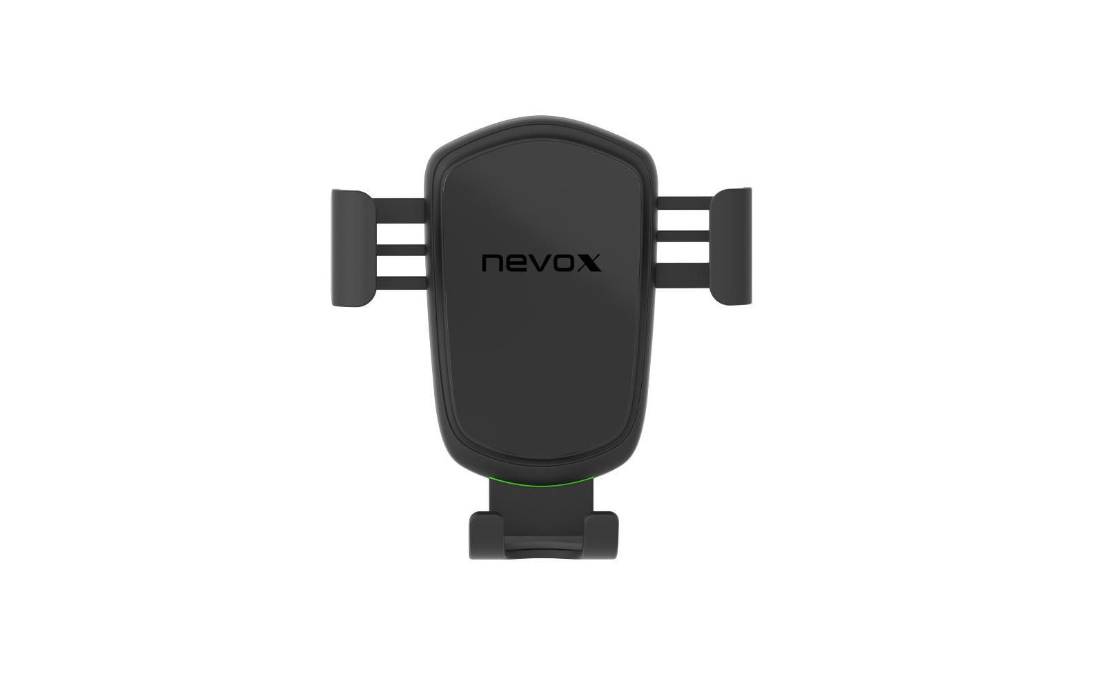 Nevox WC-1702 – Auto-Ladehalterung (kabellos) – Qi 10 W, Lüftungsschlitz – für Qi-Smartphones – Schwarz