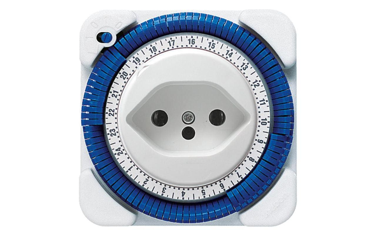 Theben-hts Theben Zeitschaltuhr – mechanisch, 24 h, 15 min, IP20, 230 V – Grau