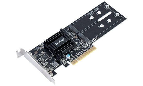 Synology M2D18 – PCIe M.2 SSD-Adapter – 2×M.2, PCIe 2.0 x8, NVMe, Schwarz