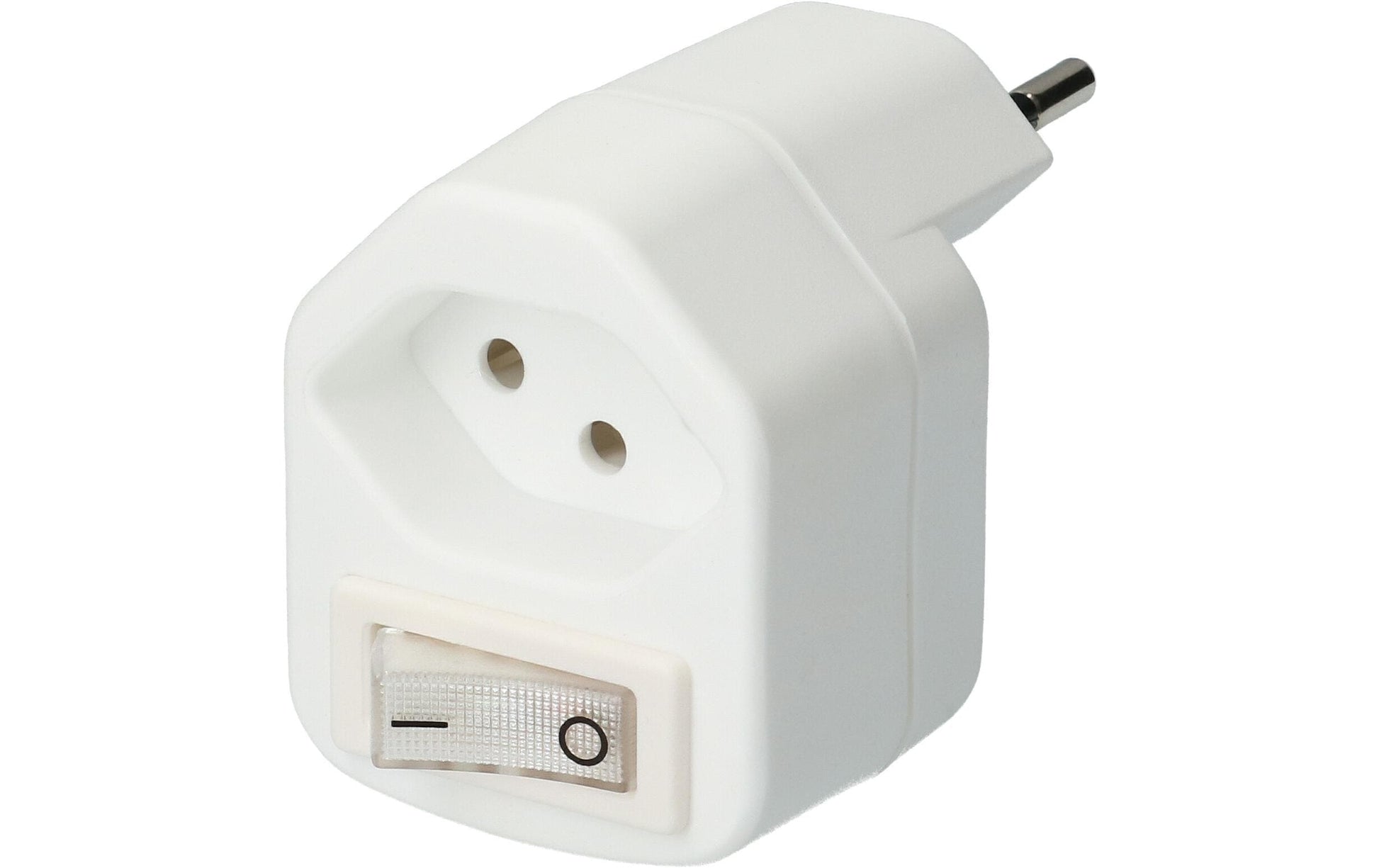 Max Hauri AG Max Hauri Adapterkabel, T12–T13, mit Schalter, Funktionsleuchte – weiss