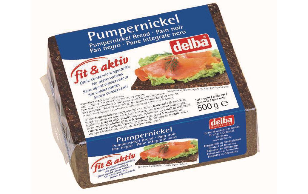 Delba Pumpernickel – Vollkorn, laktosefrei – 500 g