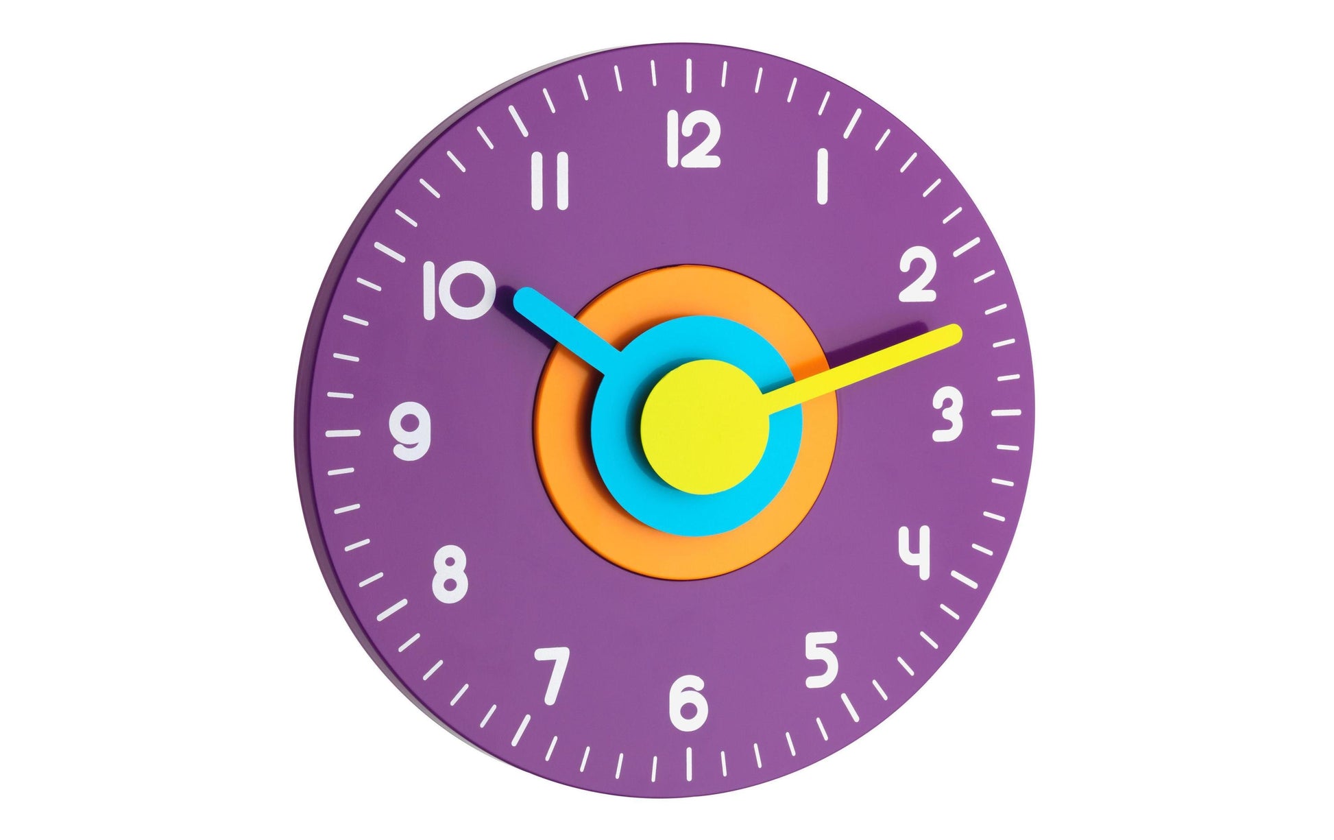 TFA-Dostmann TFA Dostmann Wanduhr – Analog, lautlos, Ø 23 cm, violett, Kunststoff