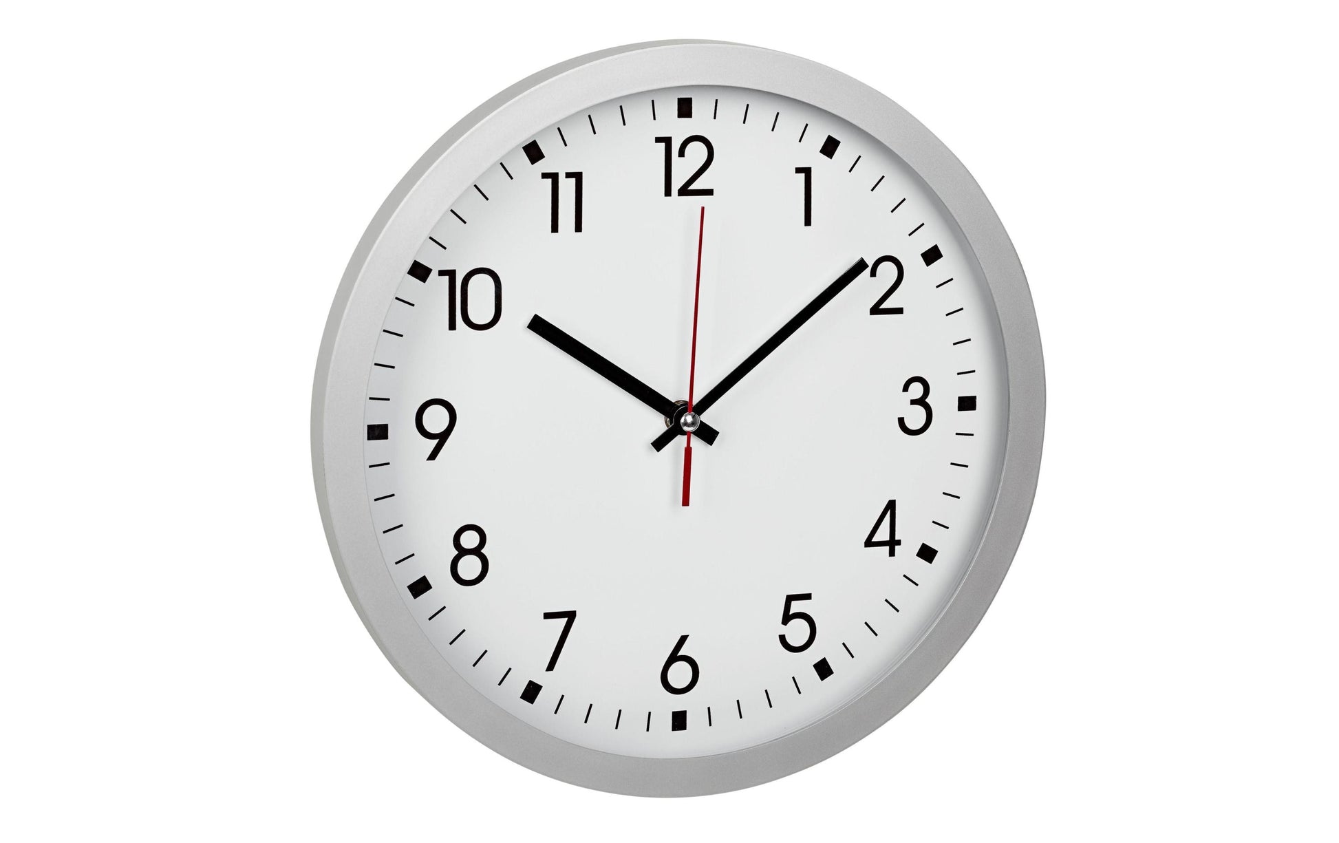 TFA-Dostmann TFA Dostmann Wanduhr – Analog, Ø 30 cm, Silber, Kunststoff
